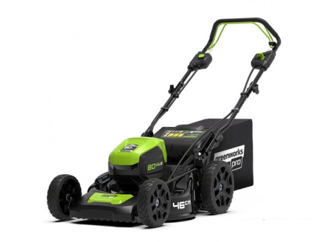 Газонокосилка аккумуляторная Greenworks GD80LM46 80В 46 см бесщеточная Газонокосилка аккумуляторная Greenworks GD80LM46 80В 46 см бесщеточная